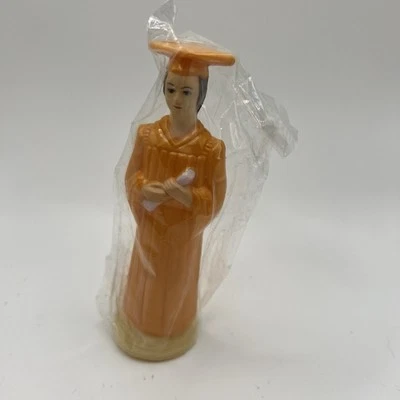 Bata naranja adorno pastel graduación niña nueva 5 pulgadas Foto 1 de 4