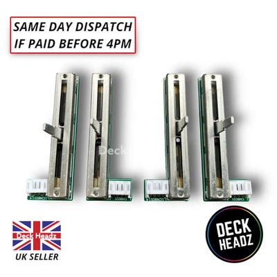 Pioneer DJM 700 Set of Replacement Faders on PCB's Plug & Play CH 1 2 3 4 - Image 1 of 4