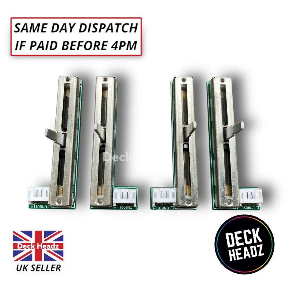 Pioneer DJM 700 Set of Replacement Faders on PCB's Plug & Play CH 1 2 3 4 - Image 1 of 4