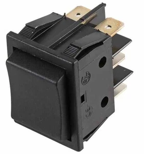 MOLVENO - Switch, Rocker, DPDT, Centre Off, Momentary, Black - Picture 1 of 1