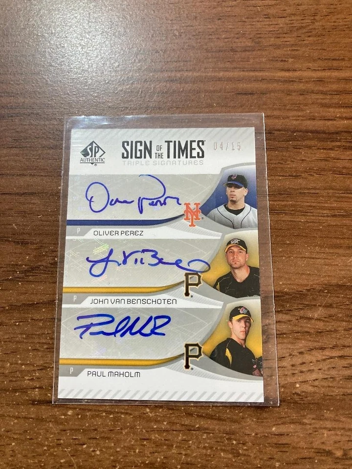 2006 SP Authentic Sign of the Times Triple #VMP Perez Van Benschoten Maholm #/15 - Image 1 of 1