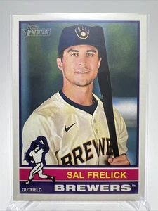 2025 Topps Heritage SP Error Wrong Back Sal Frelick Brewers Kutter Crawford Back - Picture 1 of 2