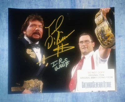 Mike Rotunda I.R.S. & Ted DiBiase 手工签名 8 x 10 照片 正品证书 - 无美国 TARIFFS — 第 1/4 张图片