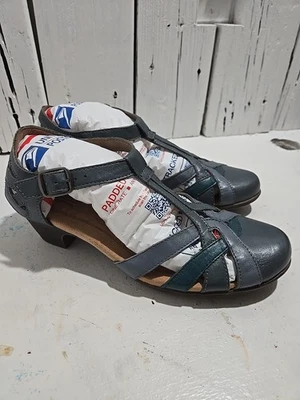 Rockport Cobb Hill “Aubrey” Sandal Women’s 10M Blue Leather T-Strap Mary Jane - Image 1 of 4