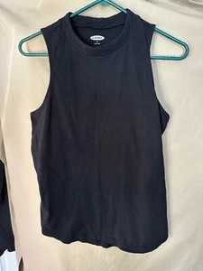 ST1-Old Navy Womens Tank Top,Black.Crew neck Soft MED. NEW - Picture 1 of 4