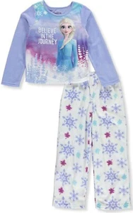 Disney Frozen Elsa Girls Pajama Set Long Sleeve Long Pants Fleece Size 4 NWT - Picture 1 of 1
