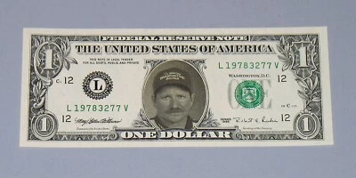 Billete de un dólar Dale Earnhardt Foto 1 de 2