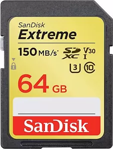 ORIGINAL SanDisk Extreme® 64GB SDXC™ UHS-I KARTE 150MB/s - Bild 1 von 3