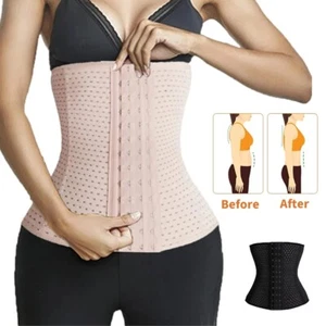Women Tummy Waist Trainer Cincher Sweat Girdle Belt Trainer Body Shaper Slimming - Picture 1 of 13