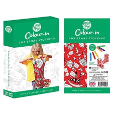 EggNogg Colour In Fabric Christmas Advent Stocking ~ Colour In Each Day