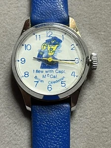 Vintage British Caledonian Airways Watch ‘I flew with Capt McCal’ Airline Plane - Picture 1 of 6