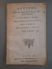 Lettera sull'uso primario della tuba eustachiana Cesare Bressa di Mortara 1808