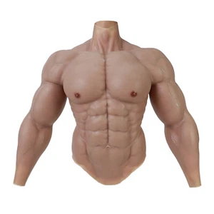 Smitizen Silicone Muscle Suit Fake Belly Musclar with Strong Arm Party Costume - Picture 1 of 19