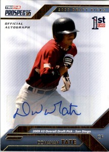 2009 TRISTAR Prospects Plus Autographs Gold #3a Donovan Tate /50