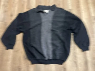 Suéter St. Croix, Para Hombre Talla Grande, Gris Negro, Pullover, 1/4 Botones, Cuello en V Foto 1 de 4