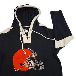 OTS Cleveland Browns Hockey Style Hoodie Herren Erwachsene Medium schwarz großes Logo NFL - Bild 1 von 14