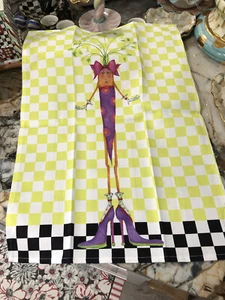 MACKENZIE-CHILDS PATIENCE BREWSTER CORA CARROT DISH TOWEL. NIP - Picture 1 of 6