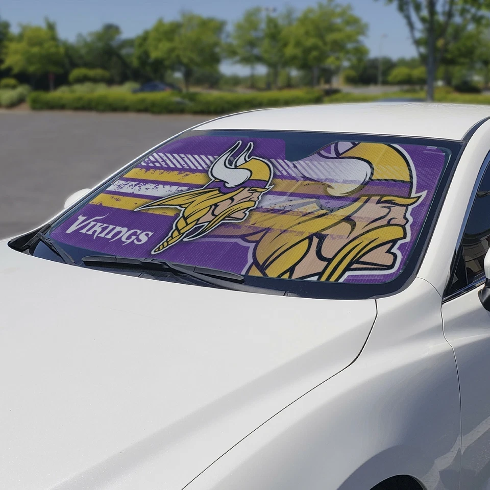 Fanmats 60061 Minnesota Vikings Windshield Sunshade - 58 in. X 27.5 in. - Изображение 1 из 1