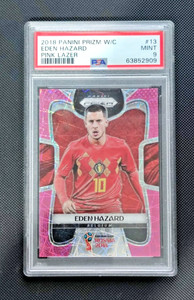 Eden Hazard 2018 Panini Prizm World Cup PINK LAZER #13 06/40 PSA 9