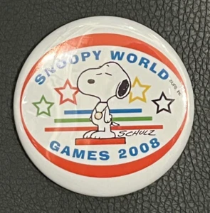 SNOOPY Pin Abzeichen WELTSPIELE 2008 55 mm - Bild 1 von 2