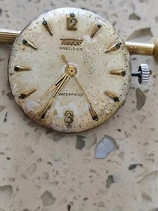 Tissot CAL 27B-21 Full Movement With Dial &Crown working Used for parts - Picture 1 of 13
