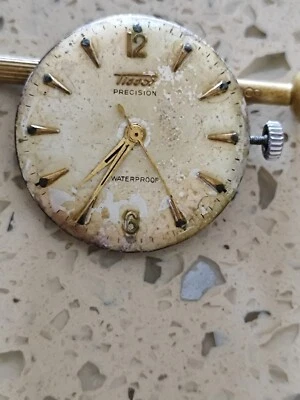 Movimiento completo Tissot CAL 27B-21 con esfera y corona funcionando usado para piezas Foto 1 de 4