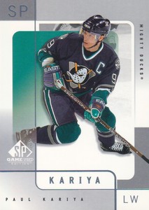 2000-01 SP Game Used Hockey #1 Paul Kariya Anaheim Ducks