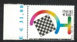 VARIETÀ SCACCHI. DENTELLATURA FORTEMENTE SPOSTATA. FRANCOBOLLO NUOVO ANNO 2006 - Foto 1 di 3