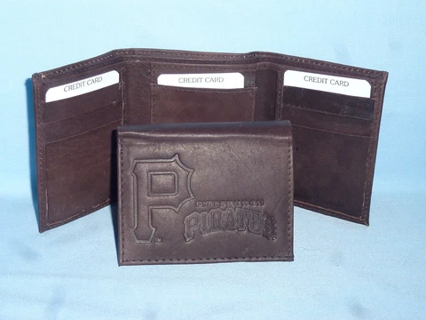 PITTSBURGH PIRATES    Leather TriFold Wallet    NEW    dkbr 3  m1 Cover