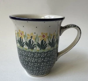 Boleslawiec Ceramika Artystyczna Polish Pottery Flower Coffee Mug -C40 - Picture 1 of 10