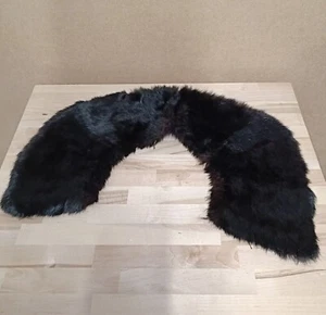 Womens Vintage Real Mink Fur Hat and Shawl Set Dark Brown 30s 40s Genuine - Picture 1 of 9