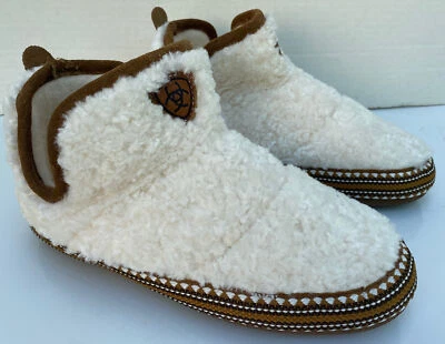 Chinelos femininos Ariat Appaloosa aconchegante AR2238 botinha tamanho XS (5-6) novos com etiquetas - Imagem 1 de 4