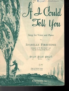 If I Could Tell You Sheet Music 1942 Idabelle Firestone - Picture 1 of 2