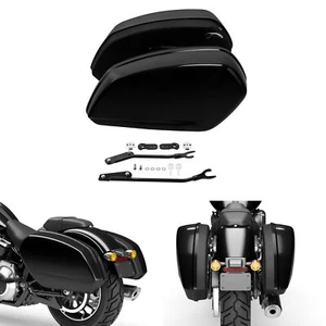 Gloss Black Saddlebags Saddle Bags Fit For Harley Street Bob Low Rider S/ST 2025 - Picture 1 of 20