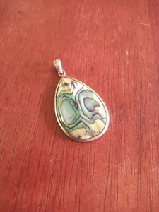 Sterling Silver Abalone Shell Pendant - Picture 1 of 5