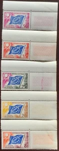 France #YTTS17-YTTS21 MNH 1958-1959 Council of Europe Flag Officials [1O2-1O6] - Picture 1 of 1