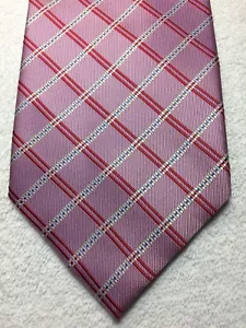 ANTONIO ICEBERG MENS TIE PINK WITH RED AND WHITE 4 X 60 - Picture 1 of 4