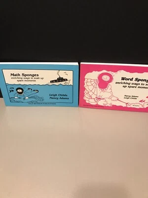 Lot of 2 Math Sponges & Word Sponges by Leigh Child & Nancy Adams - Image 1 of 4