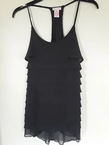  Design History Women's M Ruffled Sleeveless Blouse Tank Top Stretch  - Picture 1 of 3