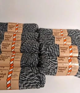 VINTAGE Columbia Minerva yarn NANTUK TWEED 4-PLY #0004 Charcoal   2oz Lot of 9 - Picture 1 of 5