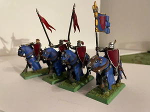 Warhammer Fantasy/WFB Bretonnian Knights Errant x4, Nicely Painted and Based,Des - Picture 1 of 11