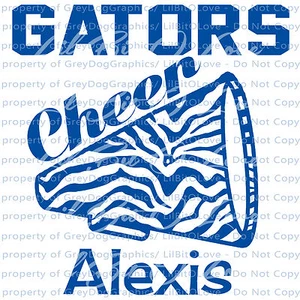  Calcomanía de vinilo personalizada Cheer Zebra megáfono pegatina para porristas tu nombre y equipo - Imagen 1 de 12