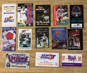 1997-98 Professional Soccer Schedule Lot of 13 - Picture 1 of 2