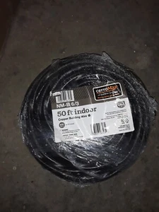 50 ft. 6/3 Black Stranded CerroMax SLiPWire Copper NM-B Wire - Picture 1 of 1