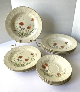 Mikasa Fine Ivory Margaux Floral Teller Schüsseln Untertassen gemischt Set 12 Stück Japan - Bild 1 von 9