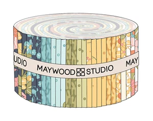 Sunlit Blooms, 2-1/2" Strips in a Roll, 40-pieces Maywood Studio 100% Cotton ST- - Picture 1 of 1