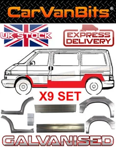 FOR VW TRANSPORTER T4 SWB MWB 90-03 REPAIR BODY PANEL DOORSTEP SILL WING SET X9 - Picture 1 of 24