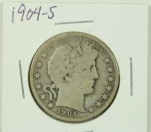 1904-S Barber Half Dollar : Very Good   VG  Details - Picture 1 of 2