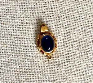 18 kt Gold AAA Gem Quality Oval Shaped Teal Blue Apatite Single Strand Box Clasp - Picture 1 of 4