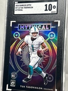 2020 Panini Donruss Optic Mythical Silver Holo Prizm Tua Tagovailoa SGC Pop 3